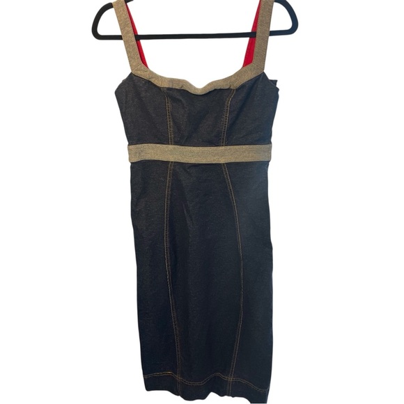 DVF “Marilyn Monroe” Denim Midi Pencil Dress, Side Zip, Cocktails, Parties, S - Picture 3 of 9